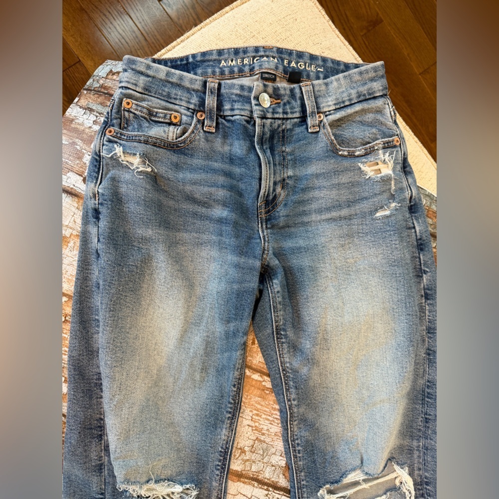 American Eagle Outfitters Blue Distressed Jeans